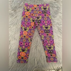 Emily Rose Purple Floral Kids Leggings